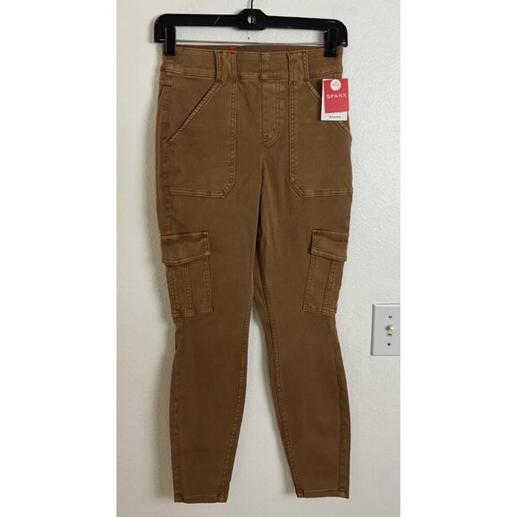Spanx Stretch Twill Ankle Cargo Pants HONEY GLOW Women's SIZE SP 20311Q - Picture 15 of 16